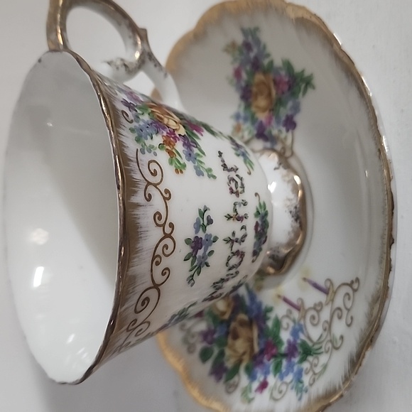 Mother Teacup GC Japan G And C Fine China Vintage Floral Roses Forget-Me-Not - Picture 6 of 8